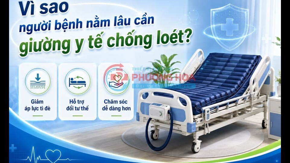 Người bệnh nằm lâu nên dùng giường y tế và đệm chống loét như thế nào?